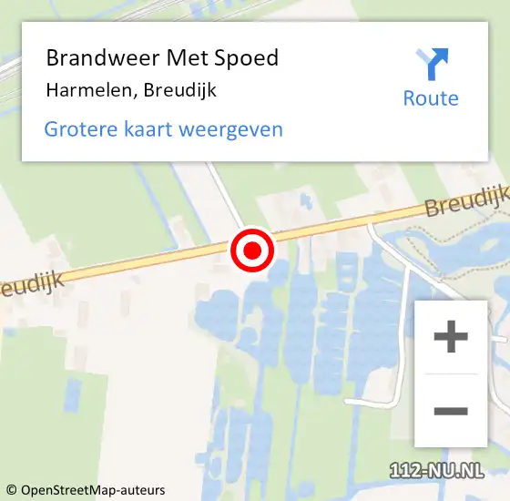 Locatie op kaart van de 112 melding: Brandweer Met Spoed Naar Harmelen, Breudijk op 5 november 2024 12:28