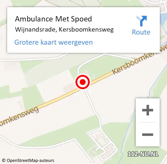Locatie op kaart van de 112 melding: Ambulance Met Spoed Naar Wijnandsrade, Kersboomkensweg op 25 oktober 2014 23:19