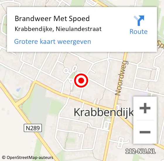 Locatie op kaart van de 112 melding: Brandweer Met Spoed Naar Krabbendijke, Nieulandestraat op 5 november 2024 15:33