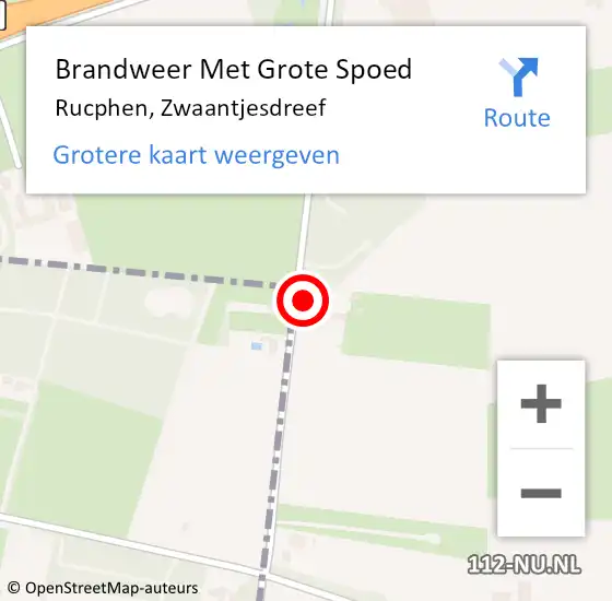 Locatie op kaart van de 112 melding: Brandweer Met Grote Spoed Naar Rucphen, Zwaantjesdreef op 5 november 2024 17:16