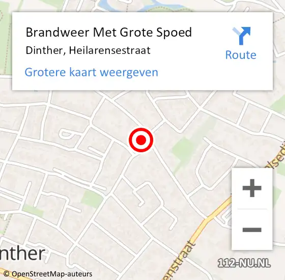 Locatie op kaart van de 112 melding: Brandweer Met Grote Spoed Naar Heeswijk, Heilarensestraat op 5 november 2024 19:34