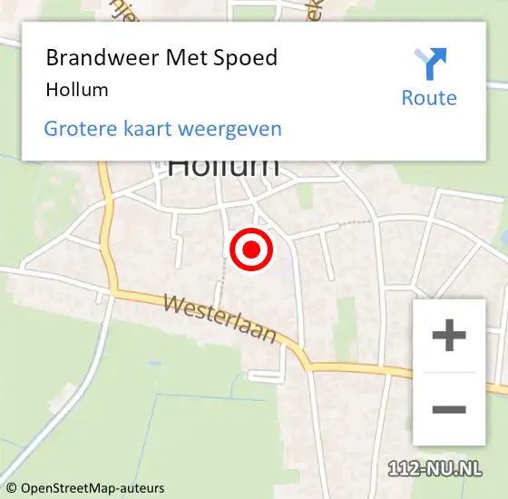 Locatie op kaart van de 112 melding: Brandweer Met Spoed Naar Hollum op 5 november 2024 19:45