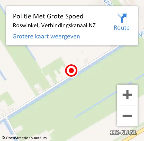 Locatie op kaart van de 112 melding: Politie Met Grote Spoed Naar Roswinkel, Verbindingskanaal NZ op 6 november 2024 05:38