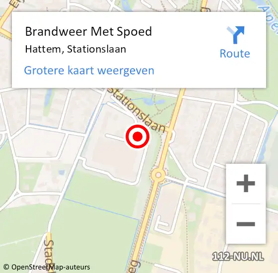 Locatie op kaart van de 112 melding: Brandweer Met Spoed Naar Hattem, Stationslaan op 6 november 2024 08:17