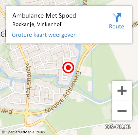 Locatie op kaart van de 112 melding: Ambulance Met Spoed Naar Rockanje, Vinkenhof op 6 november 2024 09:21