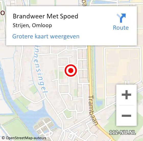 Locatie op kaart van de 112 melding: Brandweer Met Spoed Naar Strijen, Omloop op 6 november 2024 13:12