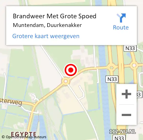 Locatie op kaart van de 112 melding: Brandweer Met Grote Spoed Naar Muntendam, Duurkenakker op 6 november 2024 14:28