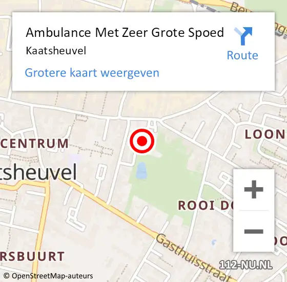 Locatie op kaart van de 112 melding: Ambulance Met Zeer Grote Spoed Naar Kaatsheuvel op 6 november 2024 15:31