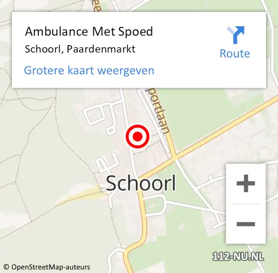 Locatie op kaart van de 112 melding: Ambulance Met Spoed Naar Schoorl, Paardenmarkt op 6 november 2024 17:01