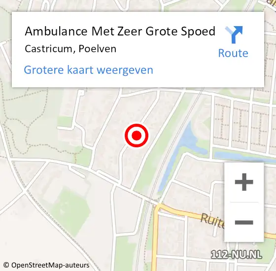 Locatie op kaart van de 112 melding: Ambulance Met Zeer Grote Spoed Naar Castricum, Poelven op 6 november 2024 22:23