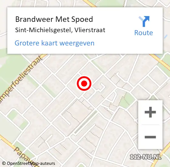 Locatie op kaart van de 112 melding: Brandweer Met Spoed Naar Sint-Michielsgestel, Vlierstraat op 7 november 2024 04:09