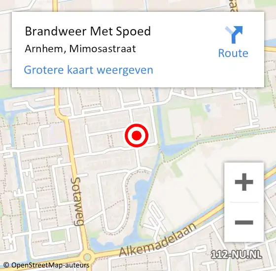 Locatie op kaart van de 112 melding: Brandweer Met Spoed Naar Roelofarendsveen, Mimosastraat op 7 november 2024 04:19