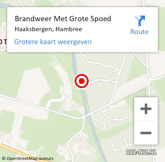 Locatie op kaart van de 112 melding: Brandweer Met Grote Spoed Naar Haaksbergen, Hambree op 7 november 2024 09:10