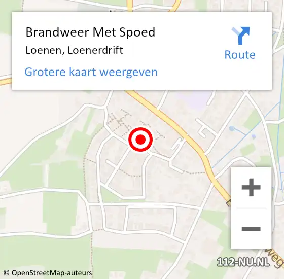 Locatie op kaart van de 112 melding: Brandweer Met Spoed Naar Loenen, Loenerdrift op 7 november 2024 12:53