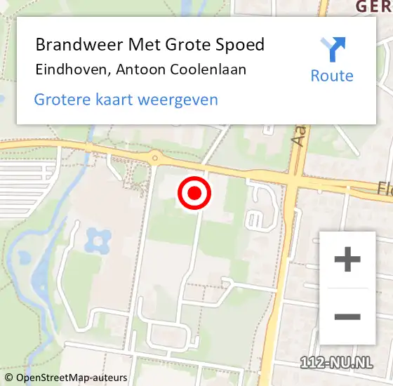 Locatie op kaart van de 112 melding: Brandweer Met Grote Spoed Naar Eindhoven, Antoon Coolenlaan op 7 november 2024 13:53