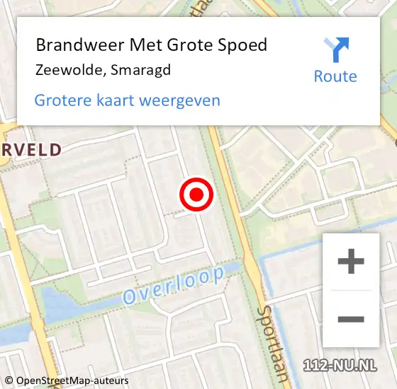 Locatie op kaart van de 112 melding: Brandweer Met Grote Spoed Naar Zeewolde, Smaragd op 7 november 2024 13:55