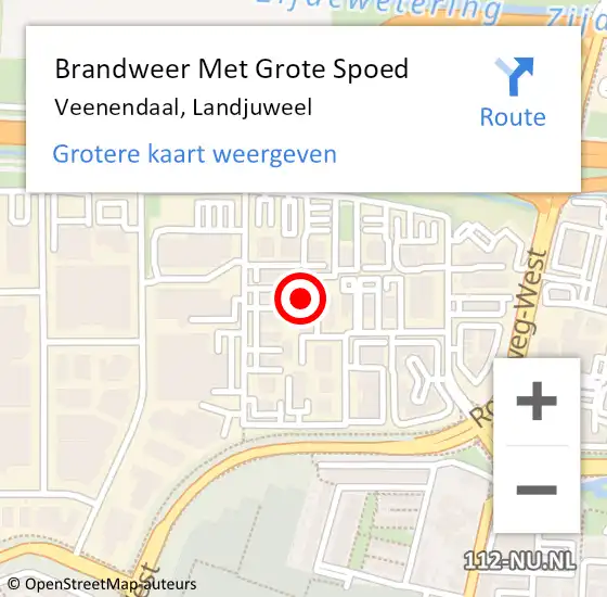 Locatie op kaart van de 112 melding: Brandweer Met Grote Spoed Naar Veenendaal, Landjuweel op 7 november 2024 14:11