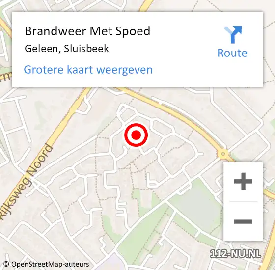 Locatie op kaart van de 112 melding: Brandweer Met Spoed Naar Geleen, Sluisbeek op 7 november 2024 16:57