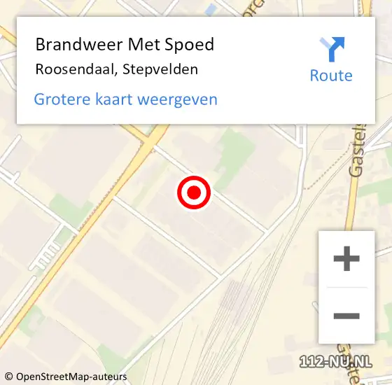 Locatie op kaart van de 112 melding: Brandweer Met Spoed Naar Roosendaal, Stepvelden op 7 november 2024 18:20