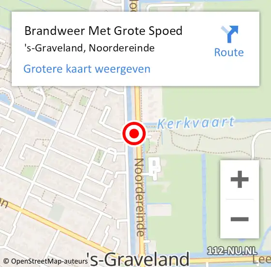 Locatie op kaart van de 112 melding: Brandweer Met Grote Spoed Naar 's-Graveland, Noordereinde op 7 november 2024 18:58