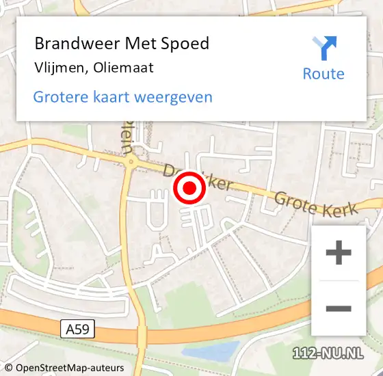 Locatie op kaart van de 112 melding: Brandweer Met Spoed Naar Vlijmen, Oliemaat op 7 november 2024 19:10