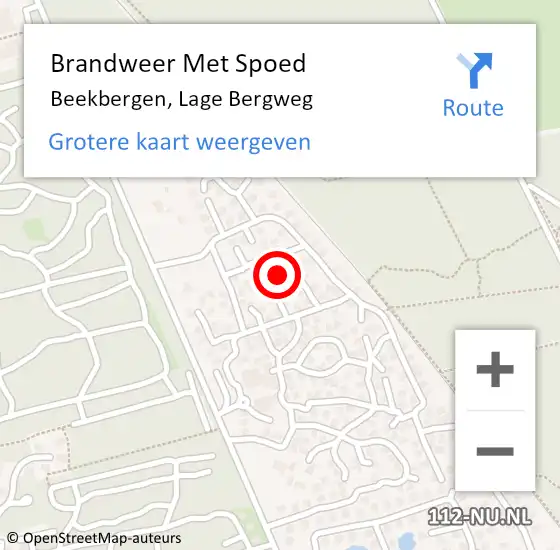 Locatie op kaart van de 112 melding: Brandweer Met Spoed Naar Beekbergen, Lage Bergweg op 7 november 2024 20:13