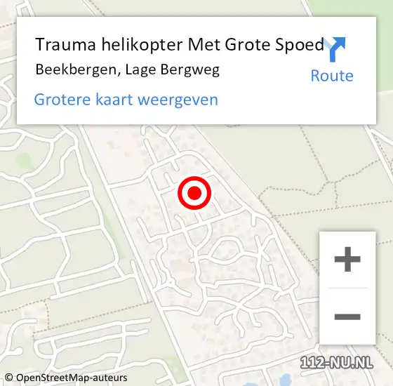 Locatie op kaart van de 112 melding: Trauma helikopter Met Grote Spoed Naar Beekbergen, Lage Bergweg op 7 november 2024 20:33