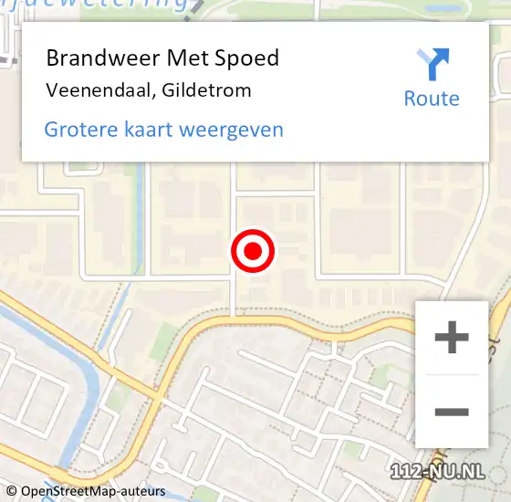 Locatie op kaart van de 112 melding: Brandweer Met Spoed Naar Veenendaal, Gildetrom op 7 november 2024 21:55