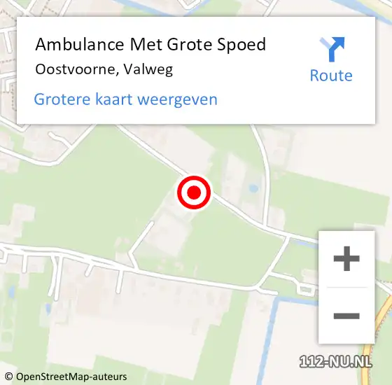 Locatie op kaart van de 112 melding: Ambulance Met Grote Spoed Naar Oostvoorne, Valweg op 7 november 2024 21:56