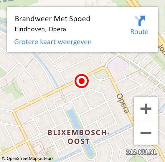 Locatie op kaart van de 112 melding: Brandweer Met Spoed Naar Eindhoven, Opera op 7 november 2024 22:30