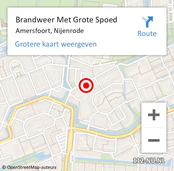 Locatie op kaart van de 112 melding: Brandweer Met Grote Spoed Naar Amersfoort, Nijenrode op 8 november 2024 10:05