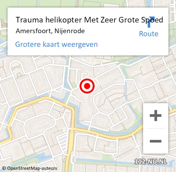 Locatie op kaart van de 112 melding: Trauma helikopter Met Zeer Grote Spoed Naar Amersfoort, Nijenrode op 8 november 2024 10:06