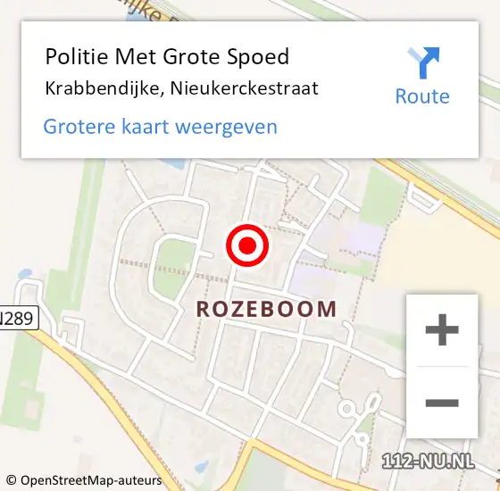 Locatie op kaart van de 112 melding: Politie Met Grote Spoed Naar Krabbendijke, Nieukerckestraat op 8 november 2024 11:38