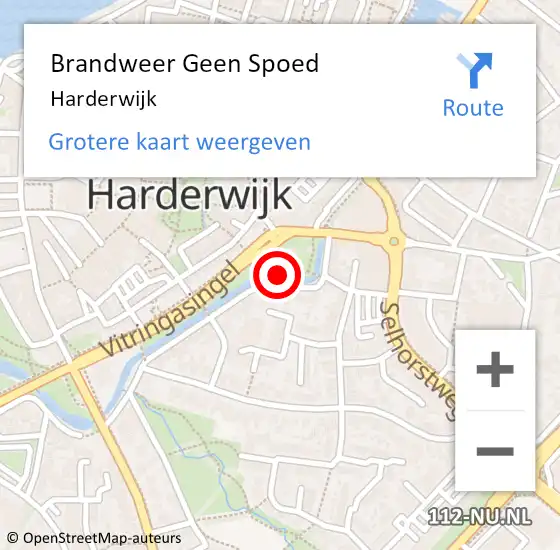 Locatie op kaart van de 112 melding: Brandweer Geen Spoed Naar Harderwijk op 8 november 2024 15:47