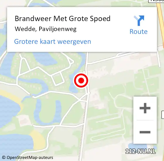 Locatie op kaart van de 112 melding: Brandweer Met Grote Spoed Naar Wedde, Paviljoenweg op 8 november 2024 16:20