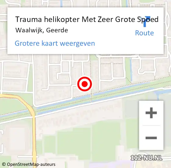 Locatie op kaart van de 112 melding: Trauma helikopter Met Zeer Grote Spoed Naar Waalwijk, Geerde op 8 november 2024 18:34