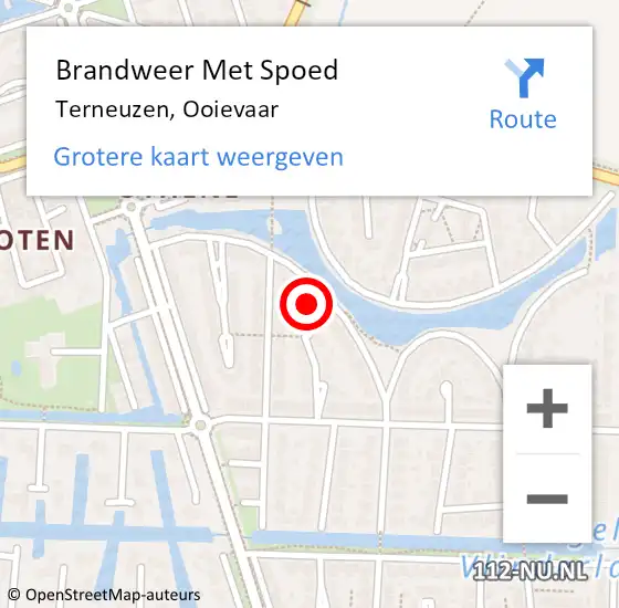 Locatie op kaart van de 112 melding: Brandweer Met Spoed Naar Terneuzen, Ooievaar op 8 november 2024 21:09