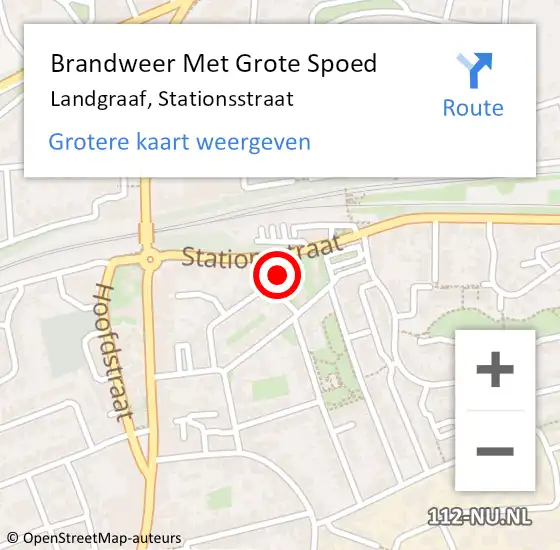 Locatie op kaart van de 112 melding: Brandweer Met Grote Spoed Naar Landgraaf, Stationsstraat op 9 november 2024 01:39