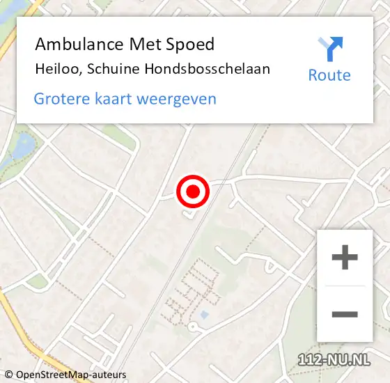 Locatie op kaart van de 112 melding: Ambulance Met Spoed Naar Heiloo, Schuine Hondsbosschelaan op 9 november 2024 05:19