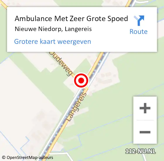 Locatie op kaart van de 112 melding: Ambulance Met Zeer Grote Spoed Naar Nieuwe Niedorp, Langereis op 9 november 2024 09:31