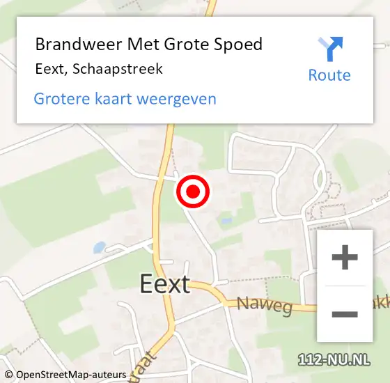 Locatie op kaart van de 112 melding: Brandweer Met Grote Spoed Naar Eext, Schaapstreek op 9 november 2024 10:02