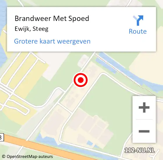 Locatie op kaart van de 112 melding: Brandweer Met Spoed Naar Ewijk, Steeg op 9 november 2024 10:07