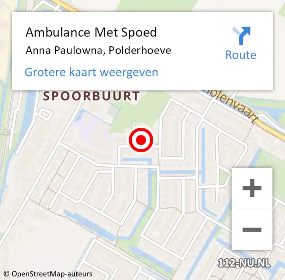 Locatie op kaart van de 112 melding: Ambulance Met Spoed Naar Anna Paulowna, Polderhoeve op 26 oktober 2014 11:30