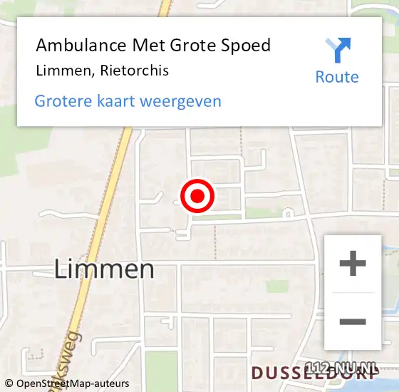 Locatie op kaart van de 112 melding: Ambulance Met Grote Spoed Naar Limmen, Rietorchis op 9 november 2024 14:28