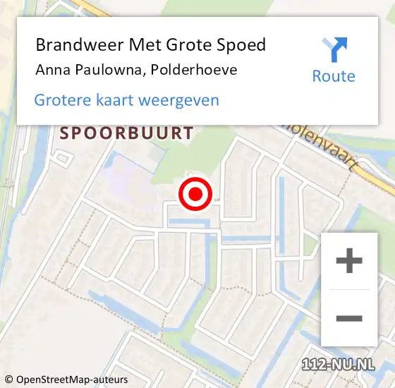 Locatie op kaart van de 112 melding: Brandweer Met Grote Spoed Naar Anna Paulowna, Polderhoeve op 26 oktober 2014 11:47