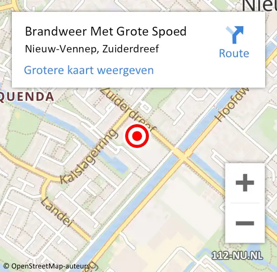 Locatie op kaart van de 112 melding: Brandweer Met Grote Spoed Naar Nieuw-Vennep, Zuiderdreef op 9 november 2024 16:32