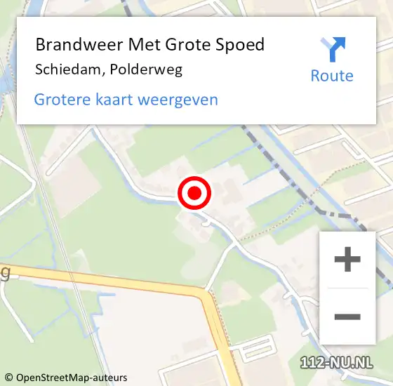 Locatie op kaart van de 112 melding: Brandweer Met Grote Spoed Naar Schiedam, Polderweg op 9 november 2024 21:24