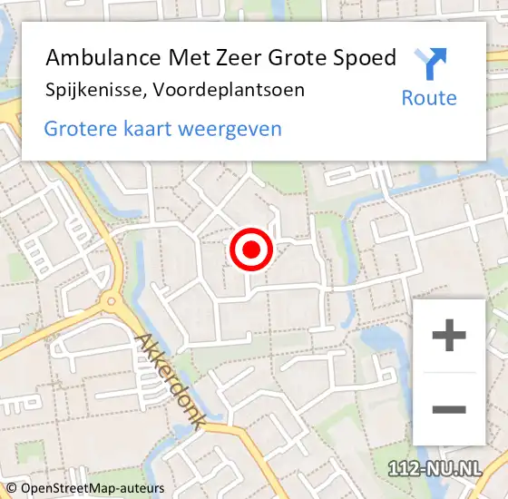 Locatie op kaart van de 112 melding: Ambulance Met Zeer Grote Spoed Naar Spijkenisse, Voordeplantsoen op 9 november 2024 23:40