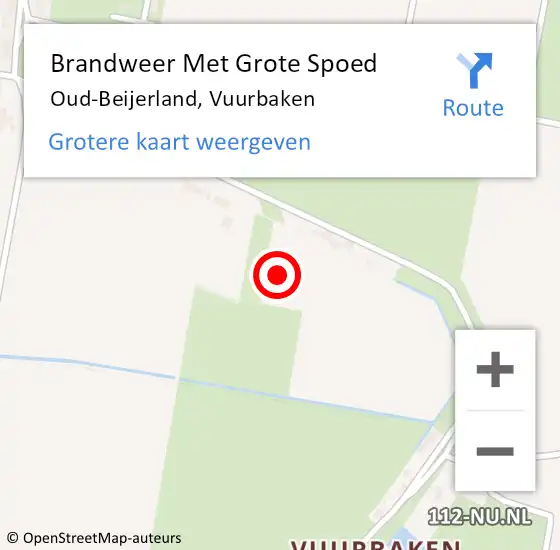 Locatie op kaart van de 112 melding: Brandweer Met Grote Spoed Naar Oud-Beijerland, Vuurbaken op 9 november 2024 23:54