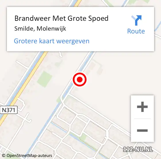 Locatie op kaart van de 112 melding: Brandweer Met Grote Spoed Naar Smilde, Molenwijk op 10 november 2024 00:14